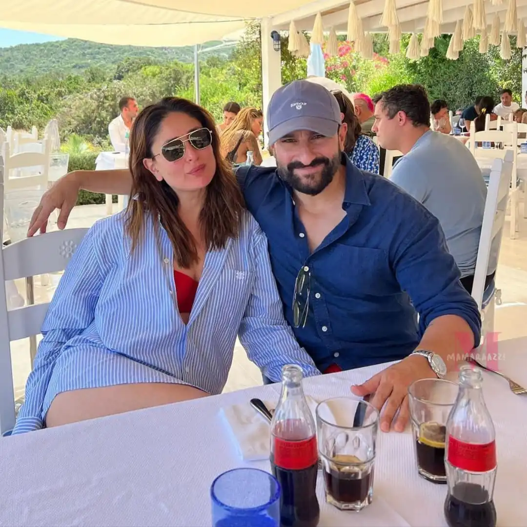 Kareena Kapoor and Saif Ali Khan pose for romantic pic on holiday