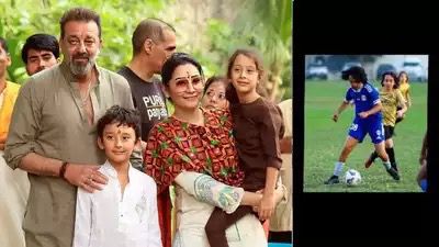 Sanjay Dutt’s son, Shahraan Dutt emerges as a skillful footballing talent; Maanayata Dutt showers her son with praise