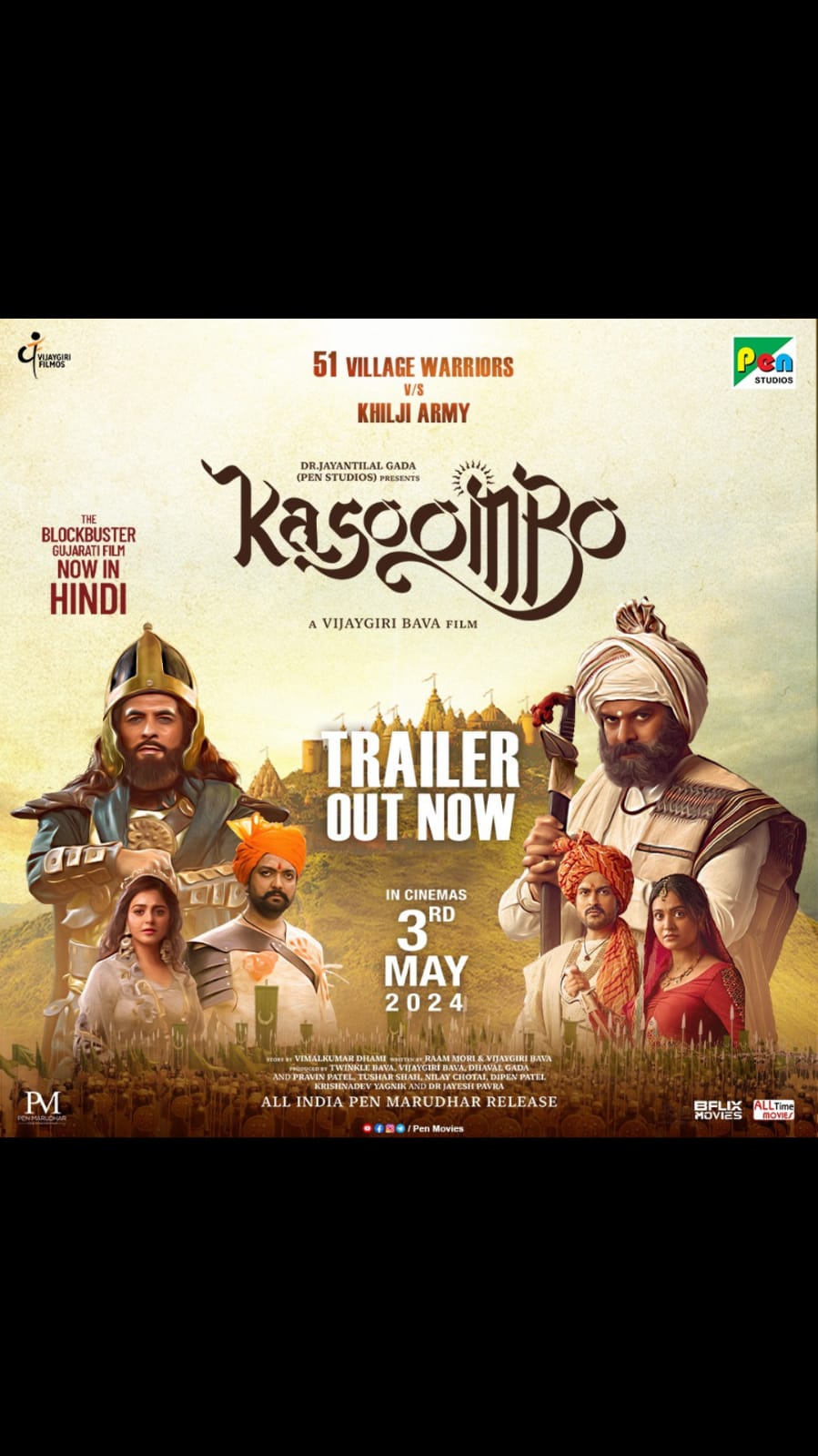 Pen Studios Announces the Release of Gujarati Blockbuster “Kasoombo” in Hindi, Unveils Trailer