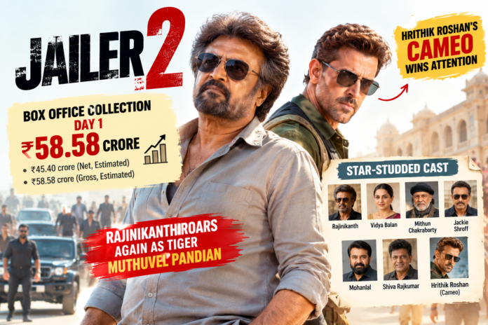 Jailer 2 box office collection, Rajinikanth as Tiger Muthuvel Pandian and Hrithik Roshan cameo